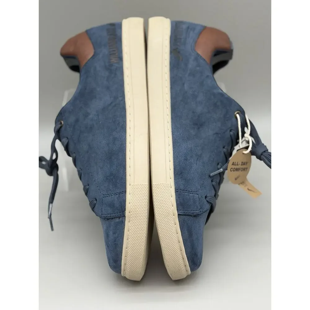 William Rast Luke Men’s 10M Blue Faux Suede Low Top Casual Sneakers New